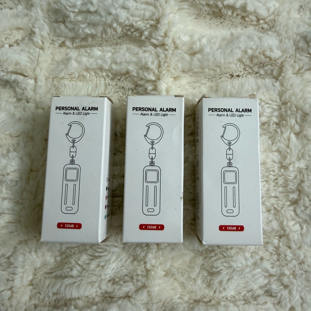 Personal Alarm with LED Light - Set of 3